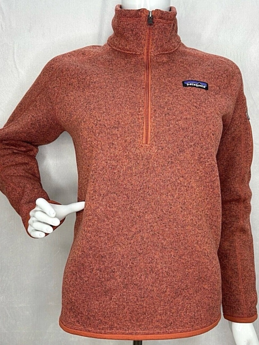 Patagonia Better Sweater 1/4 Zip Fleece Pullover Jacket Burl Red Heather Medium - Picture 12 of 12